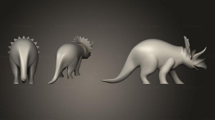 Animal figurines (Dinorin, STKJ_2098) 3D models for cnc